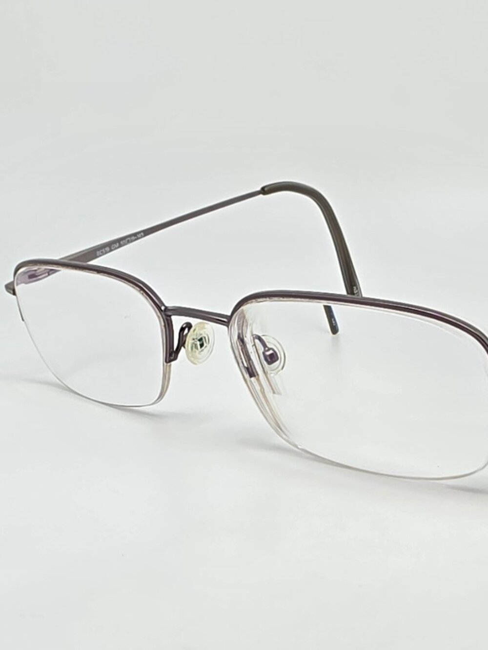 Board Room Classics BC519 Gunmetal Semi Rimless Eyeglasses Frame w/ Flexhinge